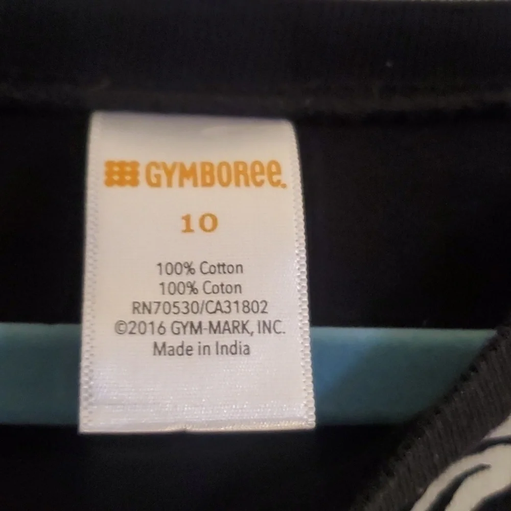 Gymboree Skaterboard Skeleton Long Sleeve Kid's Tee Shirt Size 10